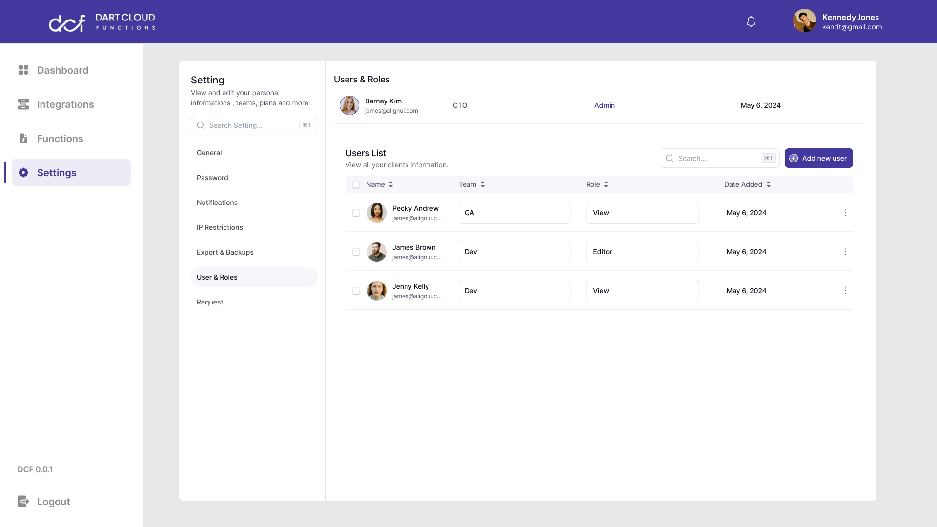 Enterprise dashboard